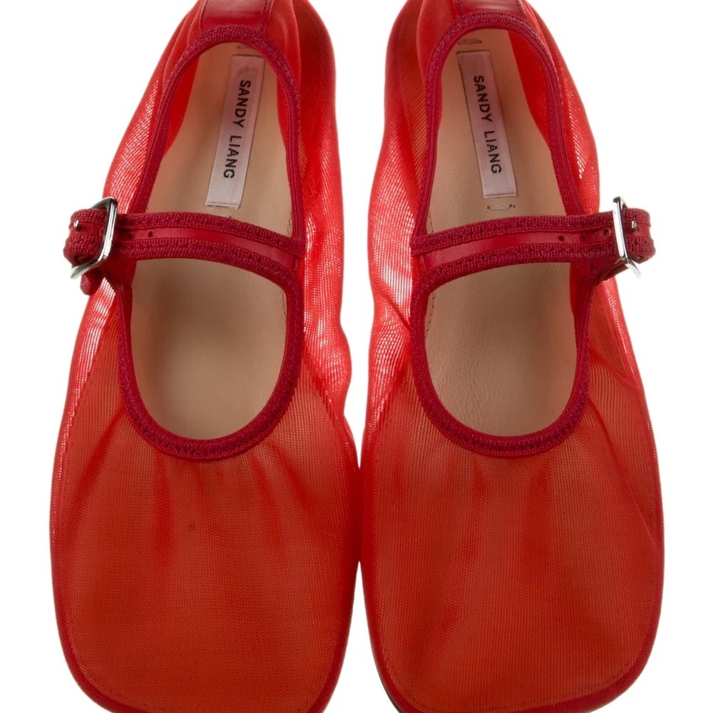 ISO Sandy Liang Red Mesh Ballet Shoes